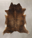 Dark Brindle X-Large Brazilian Cowhide Rug 7'2"H x 6'11"W #B10035 by Hudson Hides