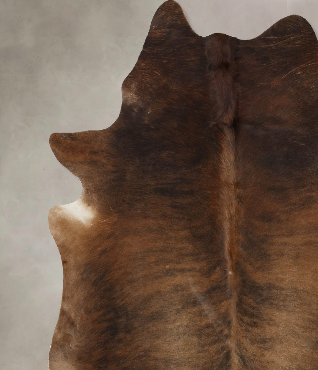 Dark Brindle X-Large Brazilian Cowhide Rug 7'2"H x 6'11"W #B10035 by H
