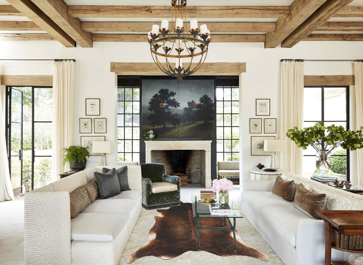 Dark Brindle X-Large Brazilian Cowhide Rug 7'2"H x 6'11"W #B10035 by Hudson Hides