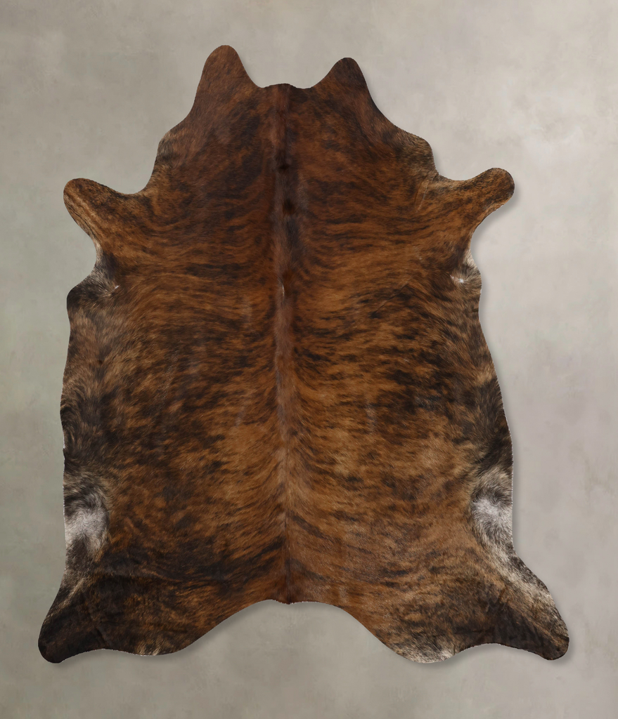 Dark Brindle X-Large Brazilian Cowhide Rug 6'11"H x 6'5"W #B10036 by Hudson Hides