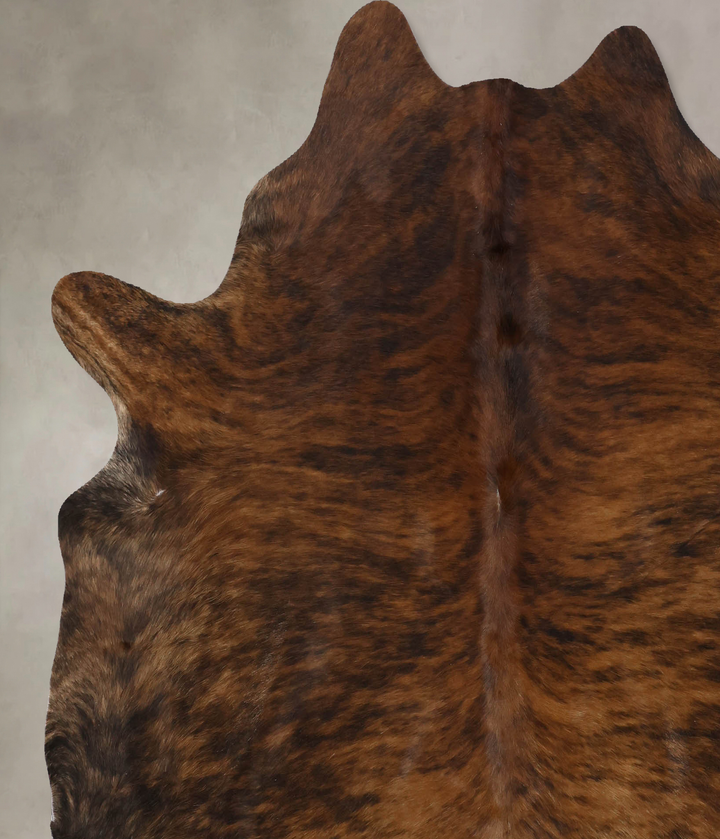 Dark Brindle X-Large Brazilian Cowhide Rug 6'11"H x 6'5"W #B10036 by Hudson Hides