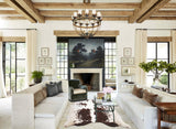 Brown and White XX-Large Brazilian Cowhide Rug 7'10"H x 6'8"W #B10089 by Hudson Hides
