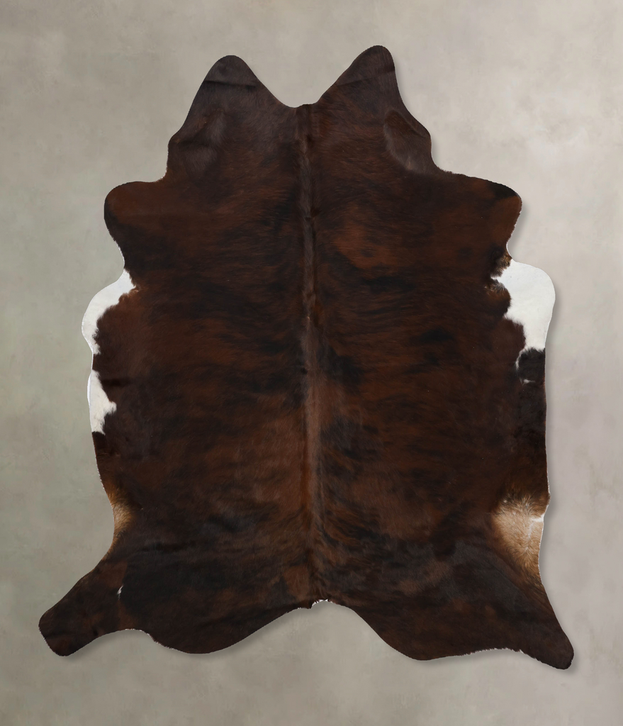 Dark Brindle X-Large Brazilian Cowhide Rug 6'11"H x 6'3"W #B10098 by Hudson Hides