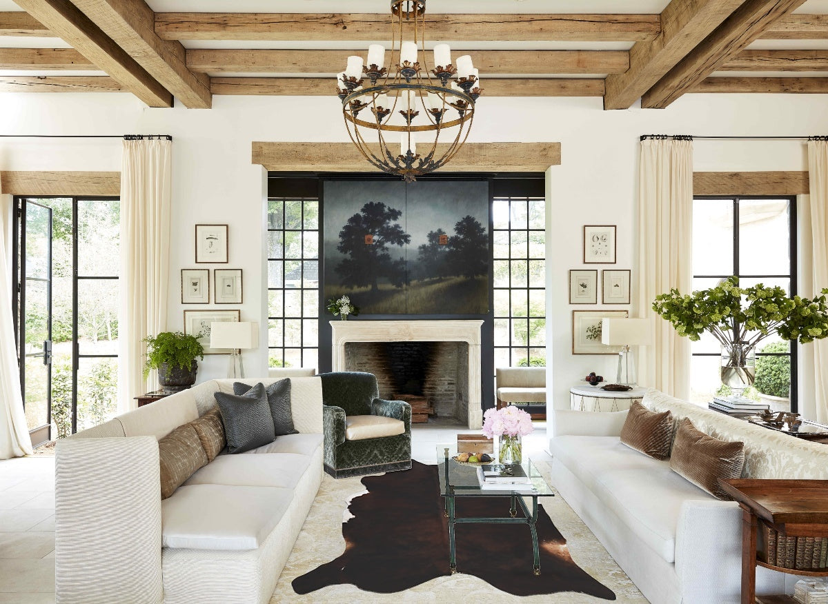 Dark Brindle X-Large Brazilian Cowhide Rug 6'11"H x 6'3"W #B10098 by Hudson Hides