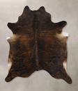 Dark Brindle X-Large Brazilian Cowhide Rug 7'0"H x 5'11"W #B10101 by Hudson Hides