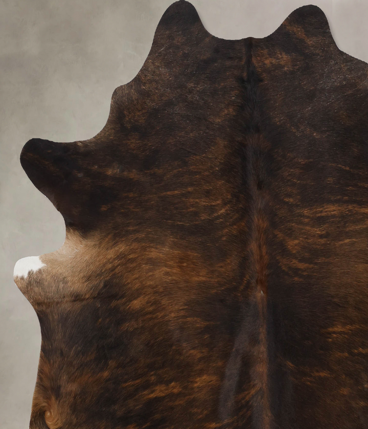 Dark Brindle X-Large Brazilian Cowhide Rug 7'0"H x 5'11"W #B10101 by Hudson Hides