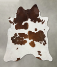 Brown and White XX-Large Brazilian Cowhide Rug 7'10"H x 6'8"W #B10145 by Hudson Hides