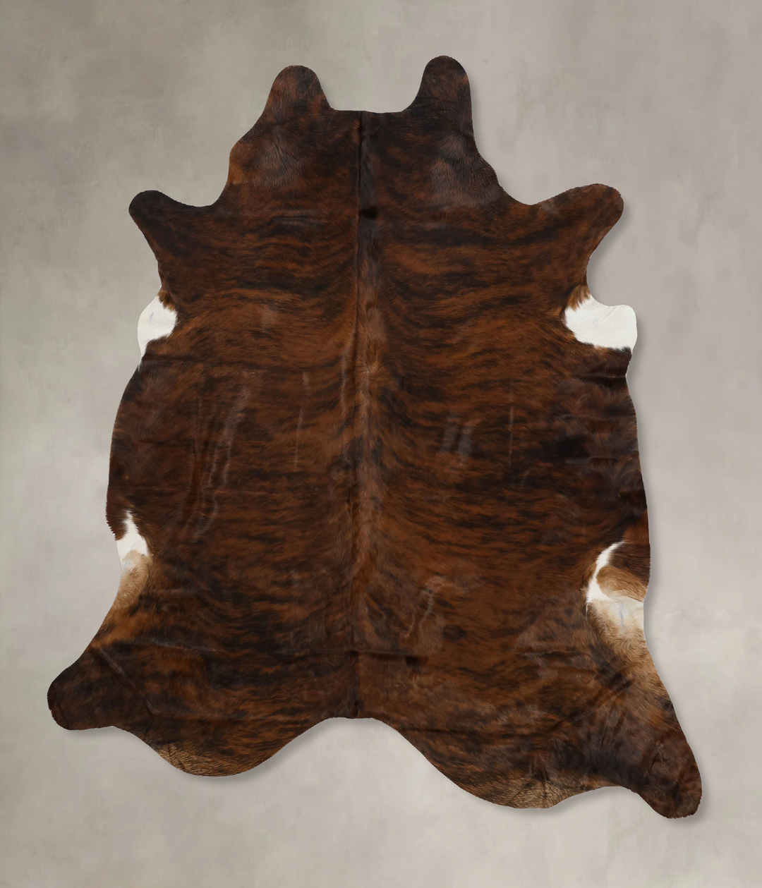 Dark Brindle X-Large Brazilian Cowhide Rug 7'1"H x 6'5"W #B10195 by Hu