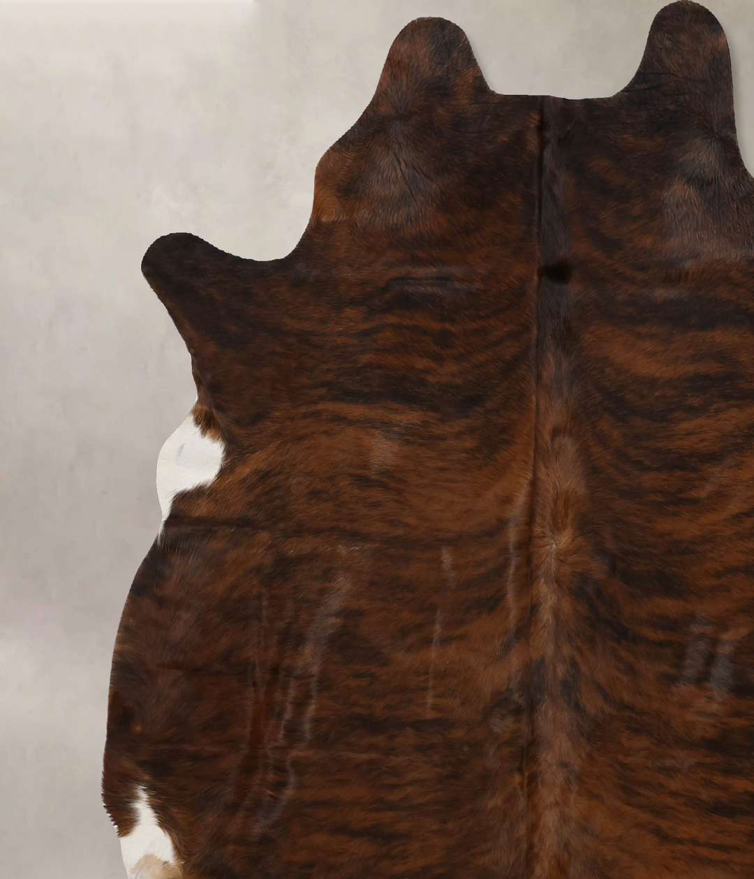 Dark Brindle X-Large Brazilian Cowhide Rug 7'1"H x 6'5"W #B10195 by Hu