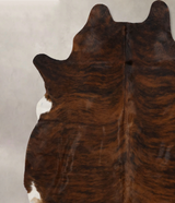 Dark Brindle X-Large Brazilian Cowhide Rug 7'1"H x 6'5"W #B10195 by Hudson Hides