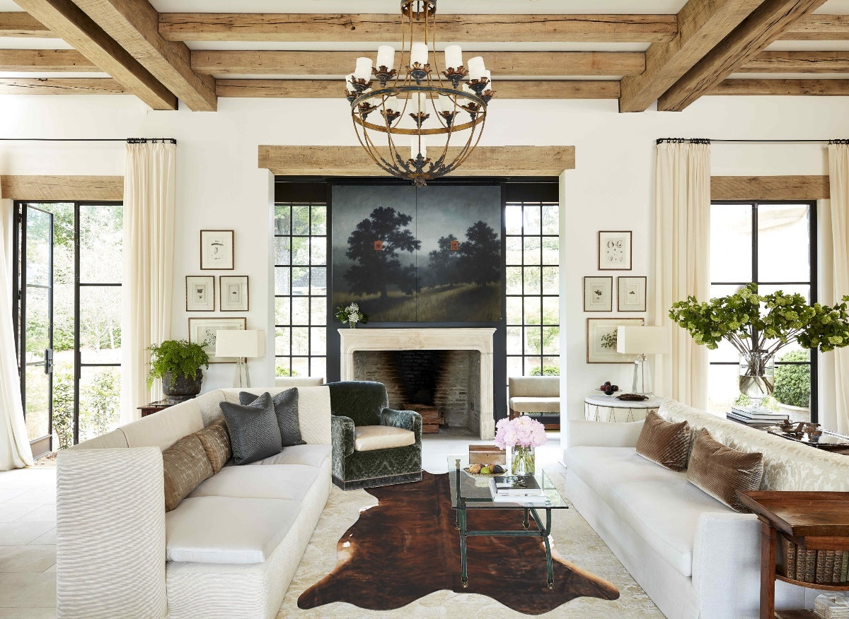 Dark Brindle X-Large Brazilian Cowhide Rug 6'8"H x 6'4"W #B10210 by Hudson Hides