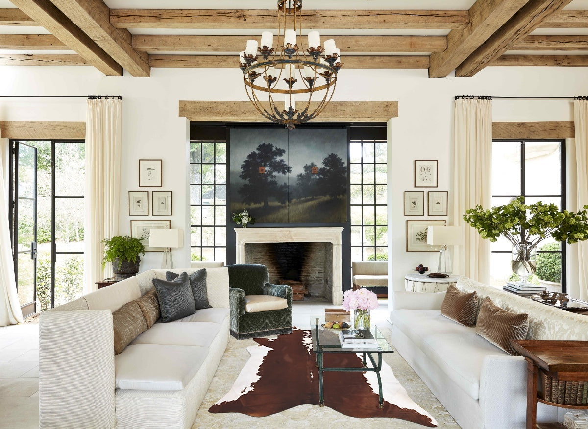 Hereford XX-Large Brazilian Cowhide Rug 8'4"H x 6'6"W #B10250 by Hudson Hides