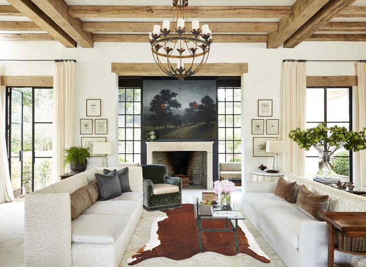 Hereford X-Large Brazilian Cowhide Rug 7'3"H x 6'5"W #B10251 by Hudson Hides