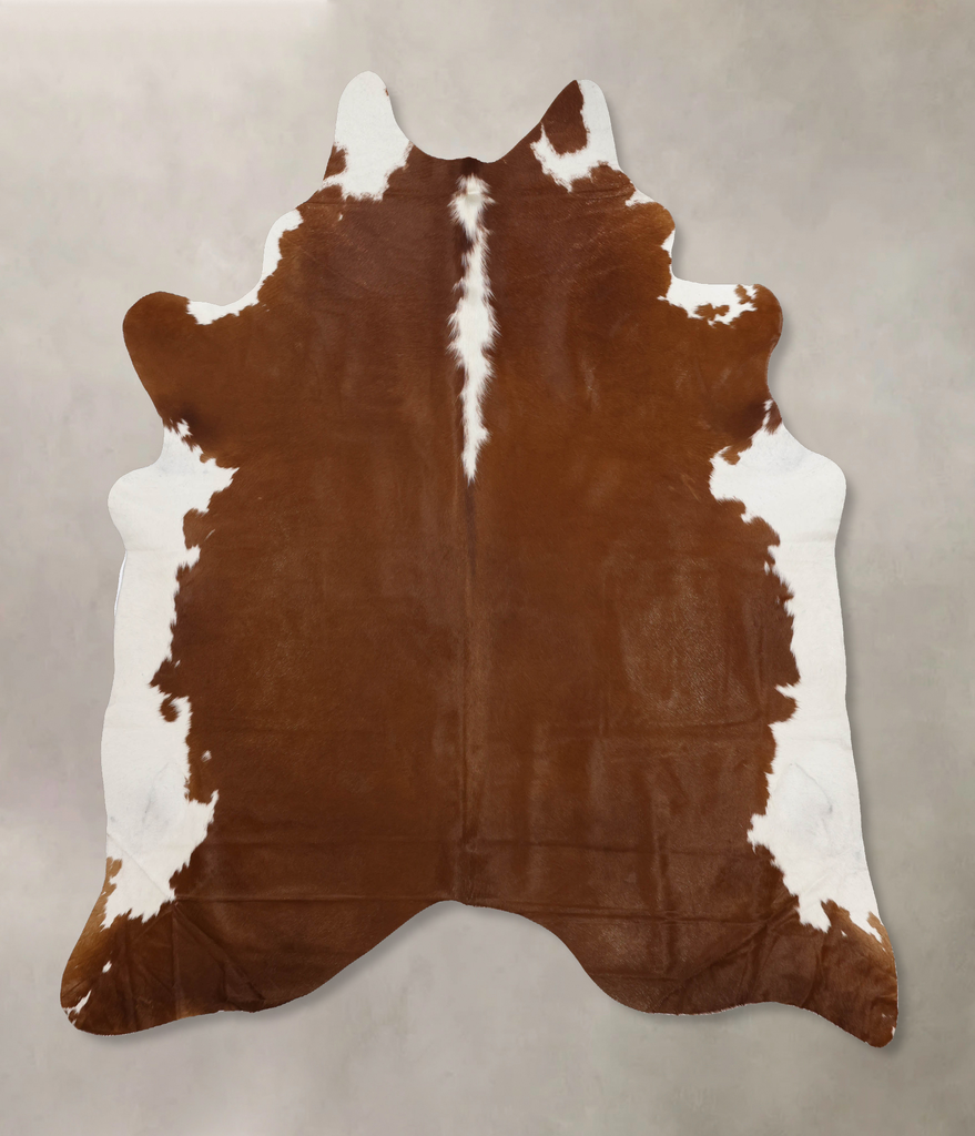 Hereford XX-Large Brazilian Cowhide Rug 8'3"H x 7'2"W #B10252 by Hudson Hides