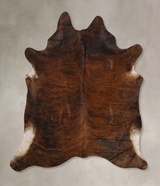 Dark Brindle X-Large Brazilian Cowhide Rug 6'10"H x 6'1"W #B10255 by Hudson Hides