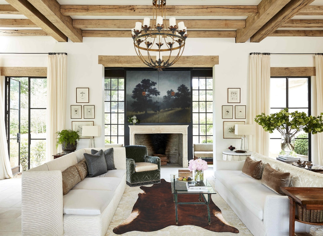 Dark Brindle X-Large Brazilian Cowhide Rug 6'10"H x 6'1"W #B10255 by H