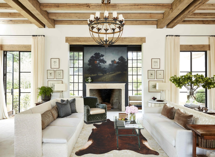 Dark Brindle X-Large Brazilian Cowhide Rug 6'10"H x 6'1"W #B10255 by Hudson Hides