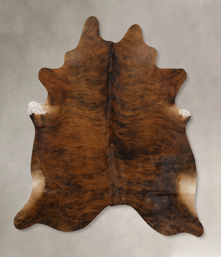 Dark Brindle X-Large Brazilian Cowhide Rug 6'11"H x 6'4"W #B10262 by Hudson Hides