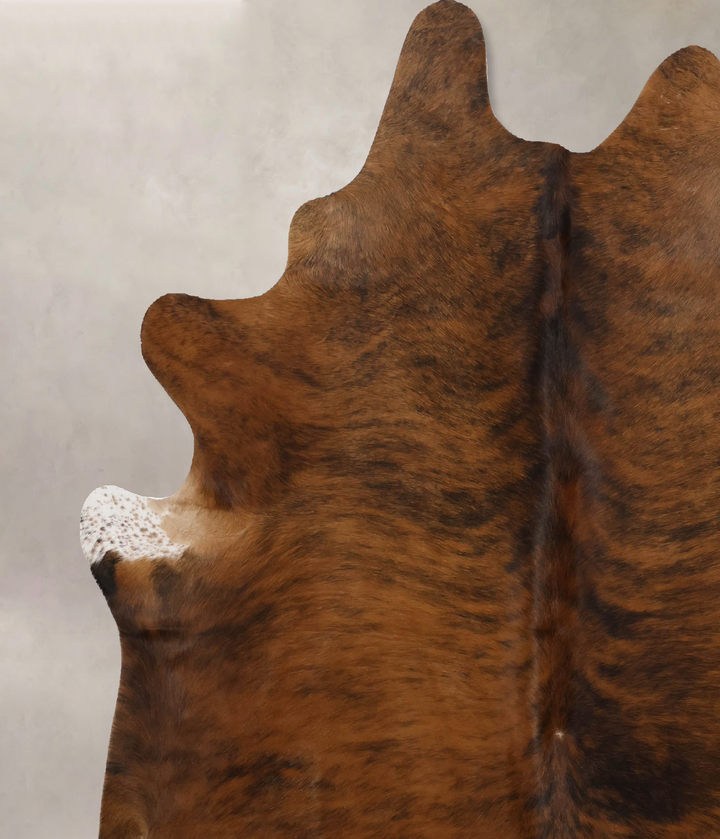Dark Brindle X-Large Brazilian Cowhide Rug 6'11"H x 6'4"W #B10262 by Hudson Hides