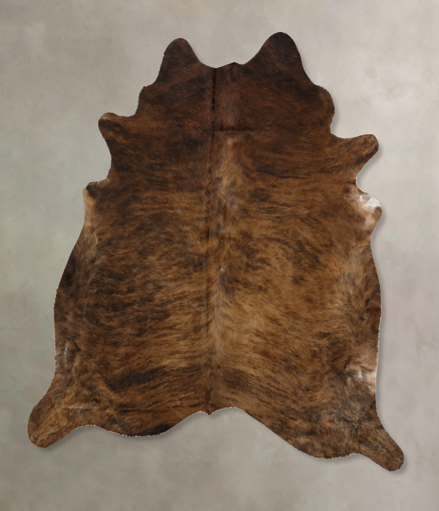 Dark Brindle X-Large Brazilian Cowhide Rug 7'0"H x 6'5"W #B10263 by Hudson Hides
