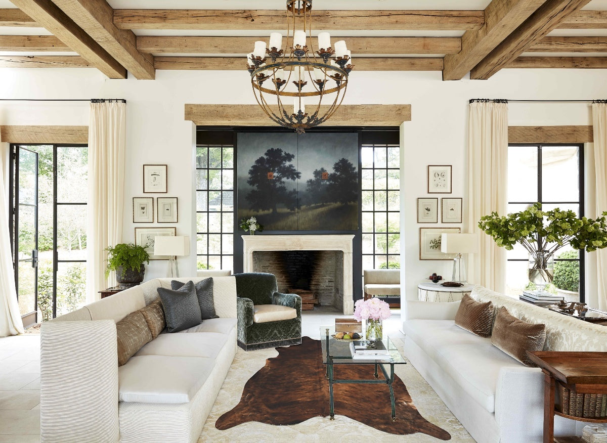 Dark Brindle X-Large Brazilian Cowhide Rug 7'0"H x 6'5"W #B10263 by Hudson Hides