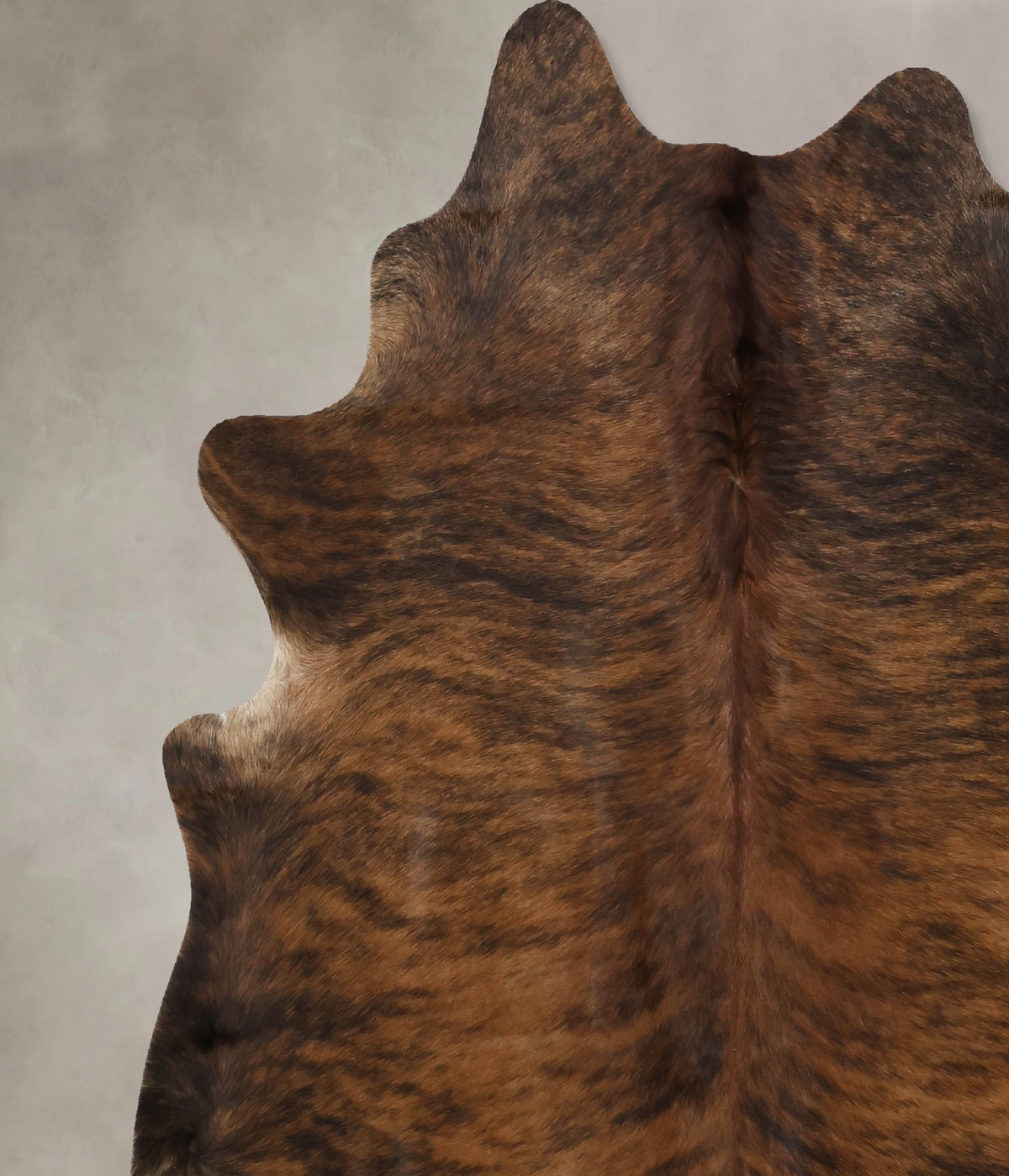 Dark Brindle X-Large Brazilian Cowhide Rug 6'10"H x 6'2"W #B10308 by Hudson Hides