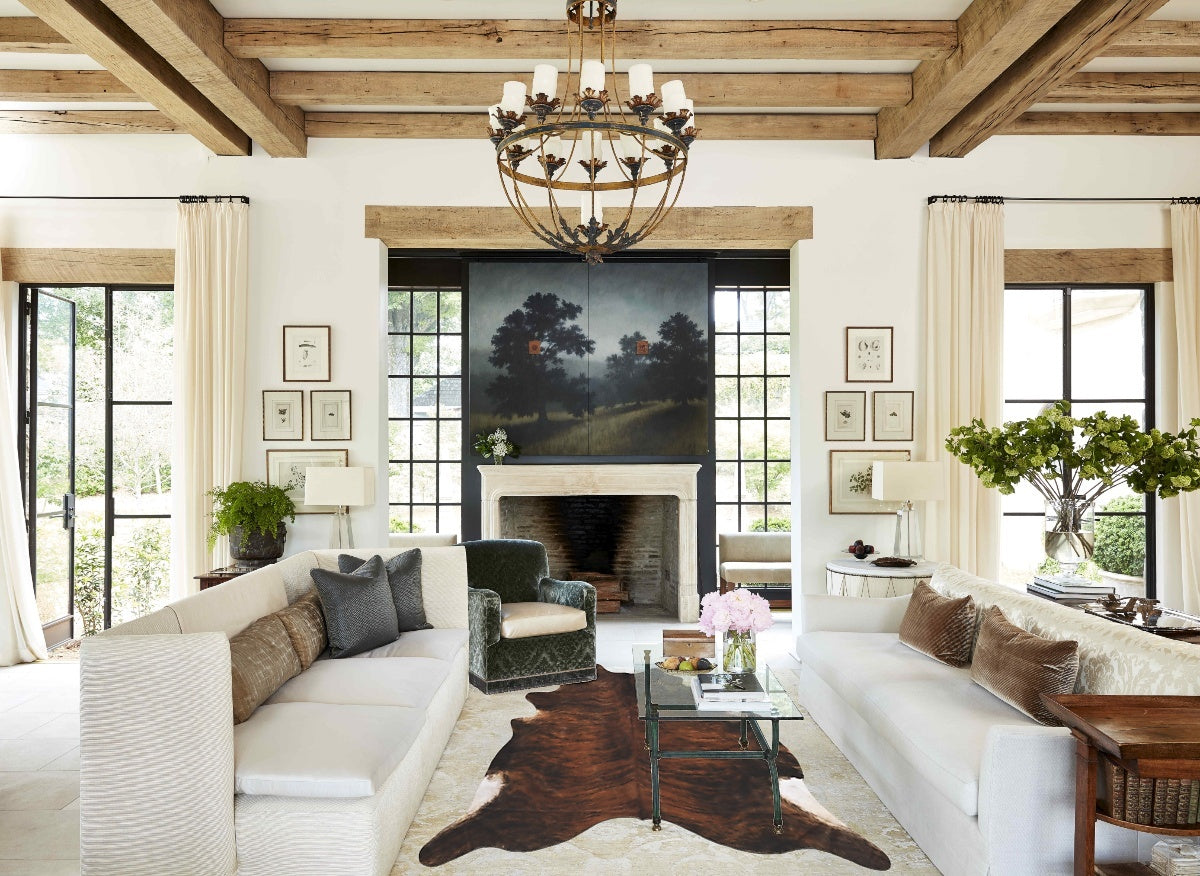 Dark Brindle X-Large Brazilian Cowhide Rug 6'10"H x 6'2"W #B10308 by Hudson Hides
