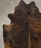 Dark Brindle X-Large Brazilian Cowhide Rug 7'1"H x 6'6"W #B10321 by Hudson Hides