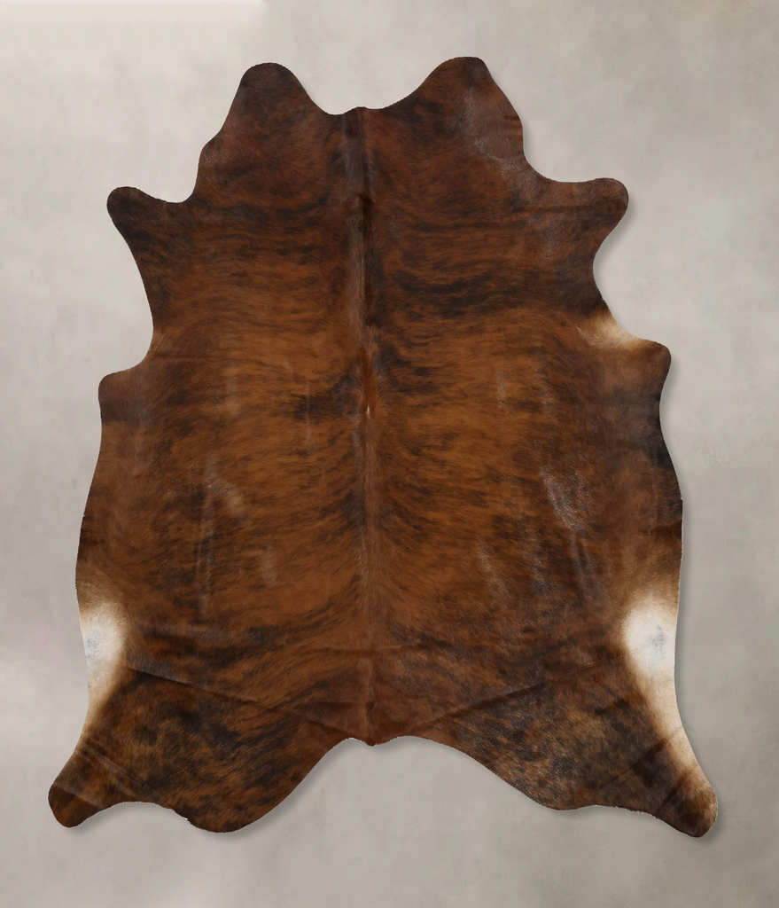Dark Brindle X-Large Brazilian Cowhide Rug 6'7"H x 6'3"W #B10330 by Hudson Hides