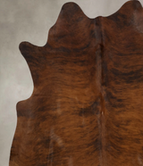 Dark Brindle X-Large Brazilian Cowhide Rug 6'7"H x 6'3"W #B10330 by Hudson Hides