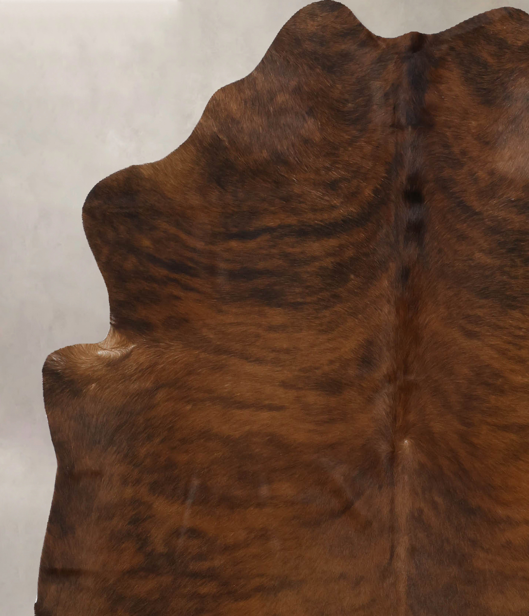 Dark Brindle Large Brazilian Cowhide Rug 6'5"H x 5'7"W #B10424 by Huds