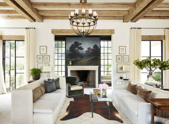 Dark Brindle Large Brazilian Cowhide Rug 6'5"H x 5'7"W #B10424 by Hudson Hides
