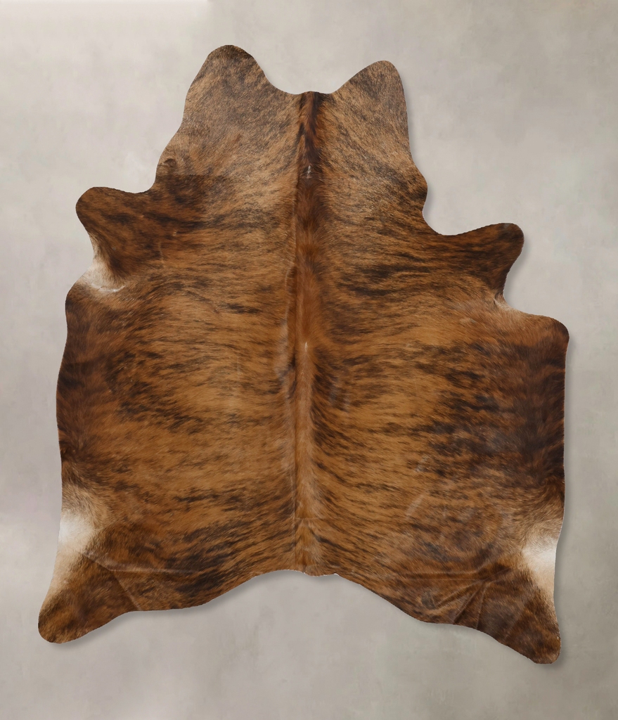Dark Brindle X-Large Brazilian Cowhide Rug 7'2"H x 5'10"W #B10425 by Hudson Hides