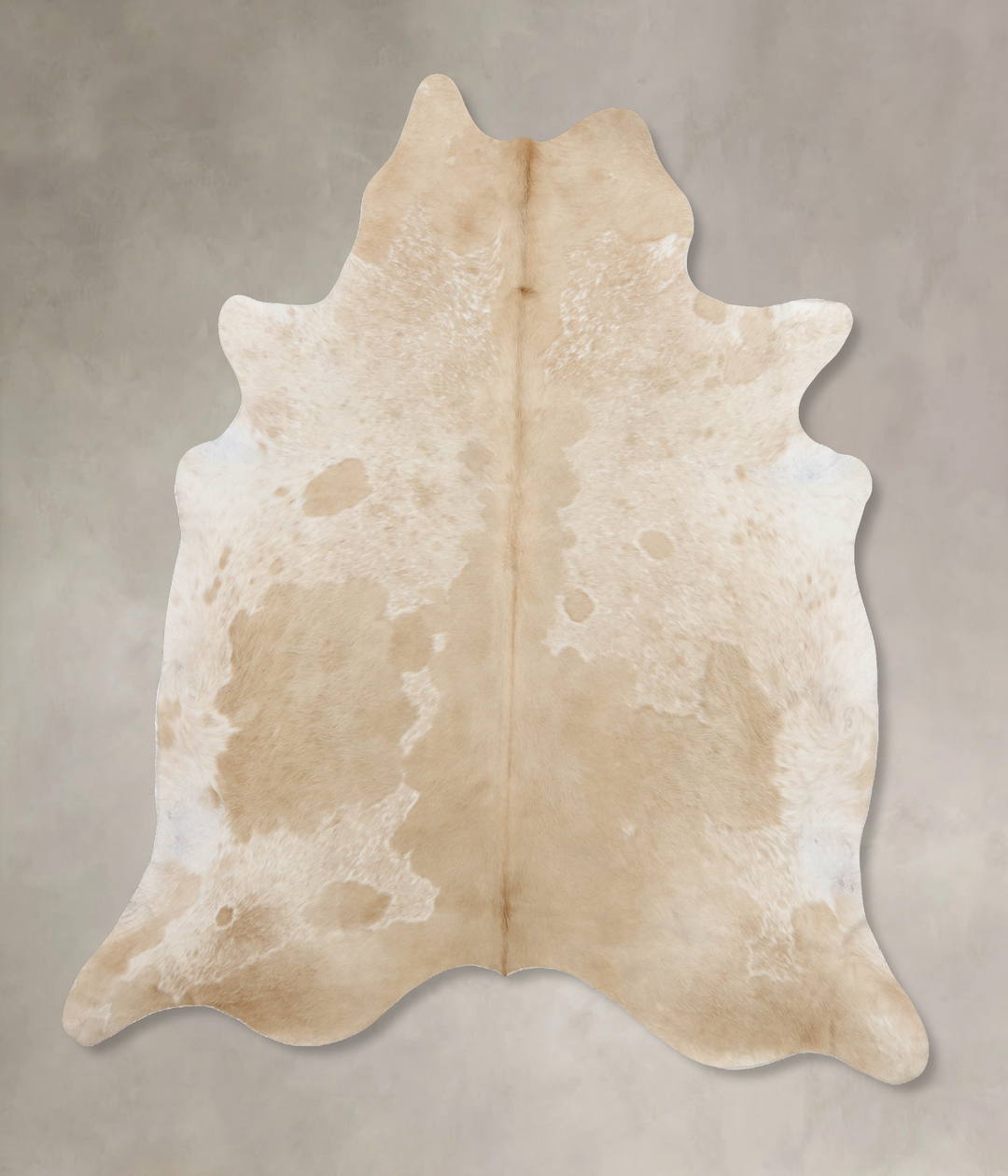 Beige and White XX-Large Brazilian Cowhide Rug 8'6"H x 7'8"W #B10570 b