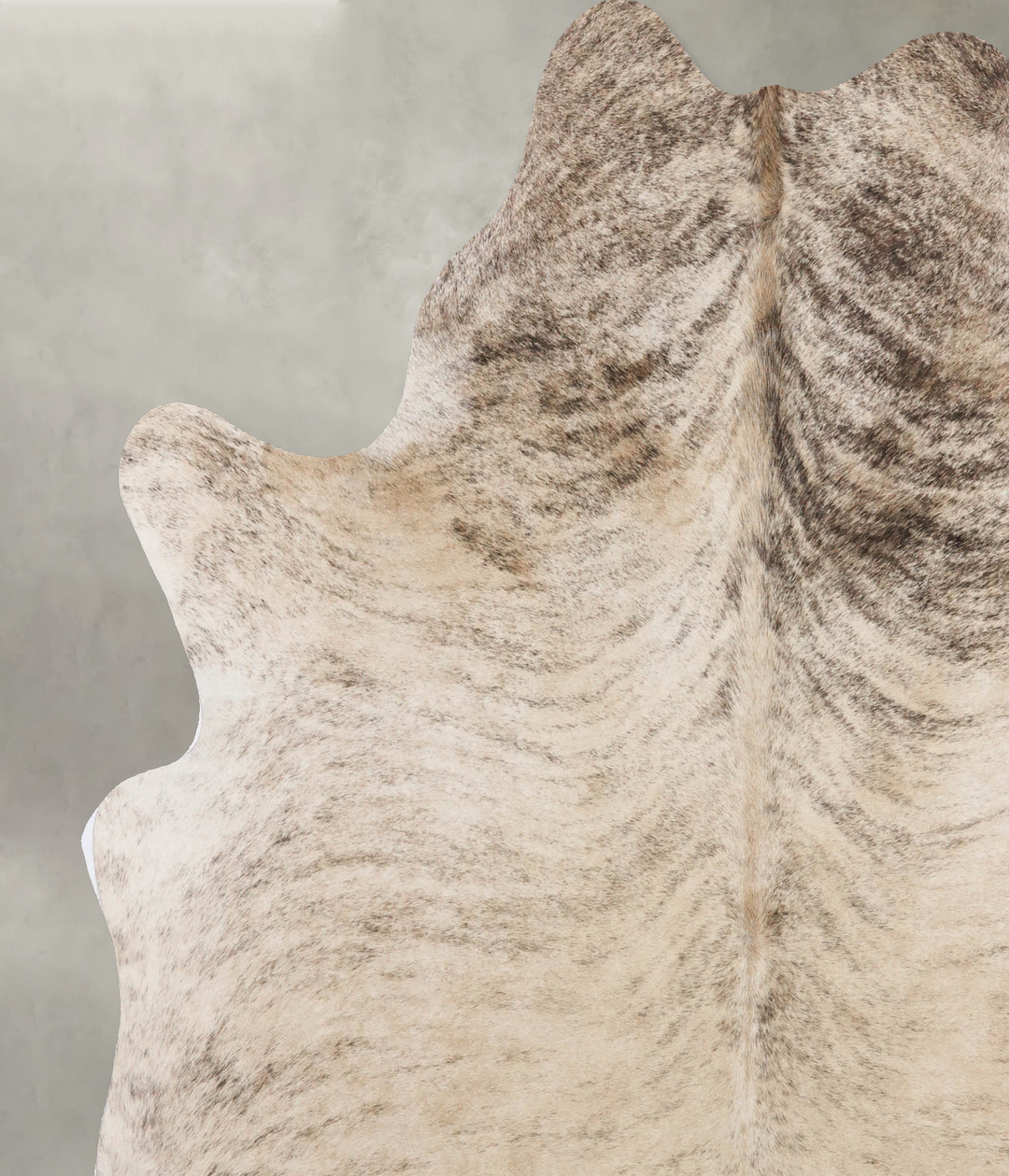 Light Brindle X-Large Brazilian Cowhide Rug 6'11"H x 6'4"W #B10596 by 