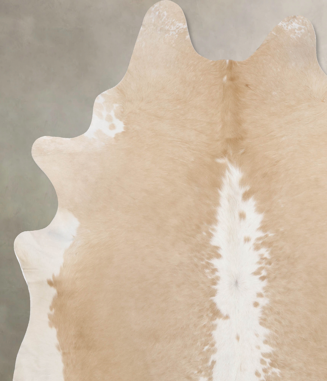 Beige and White XX-Large Brazilian Cowhide Rug 8'10"H x 6'11"W #B10605
