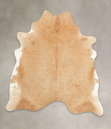 Beige X-Large Brazilian Cowhide Rug 7'2"H x 6'5"W #B1066 by Hudson Hides
