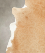 Beige X-Large Brazilian Cowhide Rug 7'2"H x 6'5"W #B1066 by Hudson Hides