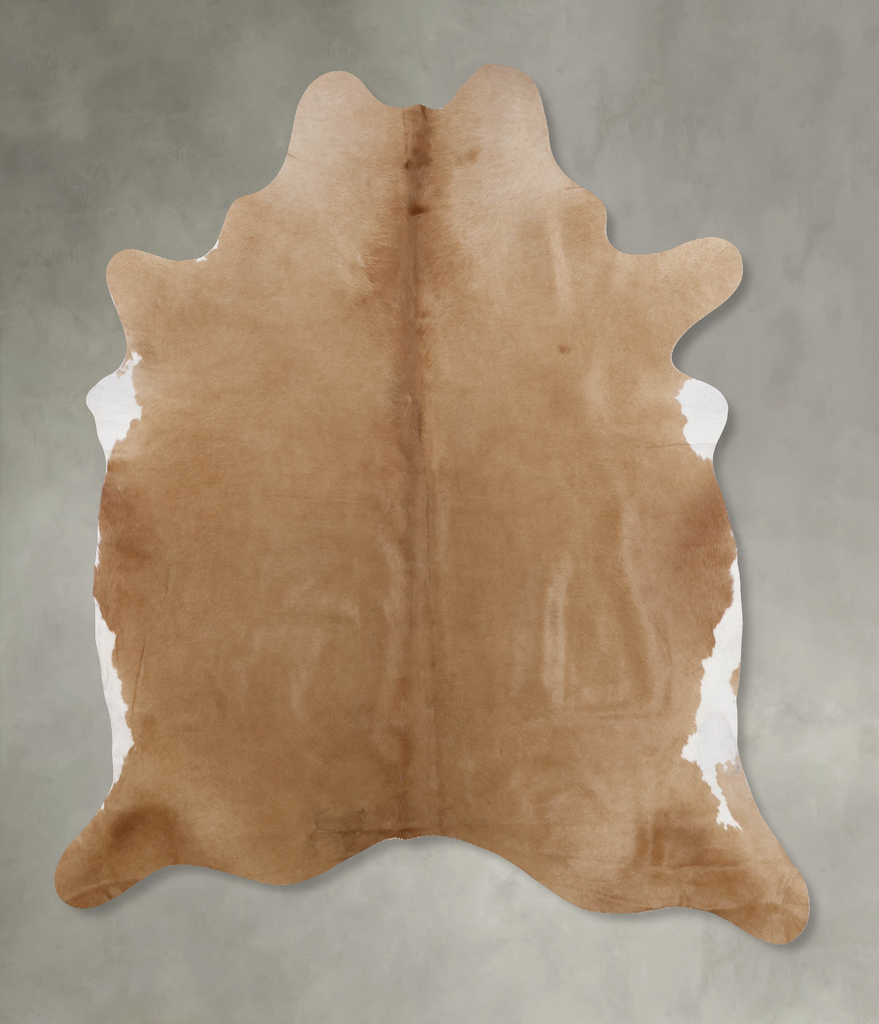 Beige XX-Large Brazilian Cowhide Rug 7'10"H x 6'9"W #B10705 by Hudson Hides