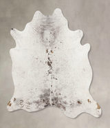 Salt and Pepper Brown X-Large Brazilian Cowhide Rug 7'1"H x 6'10"W #B10814 by Hudson Hides