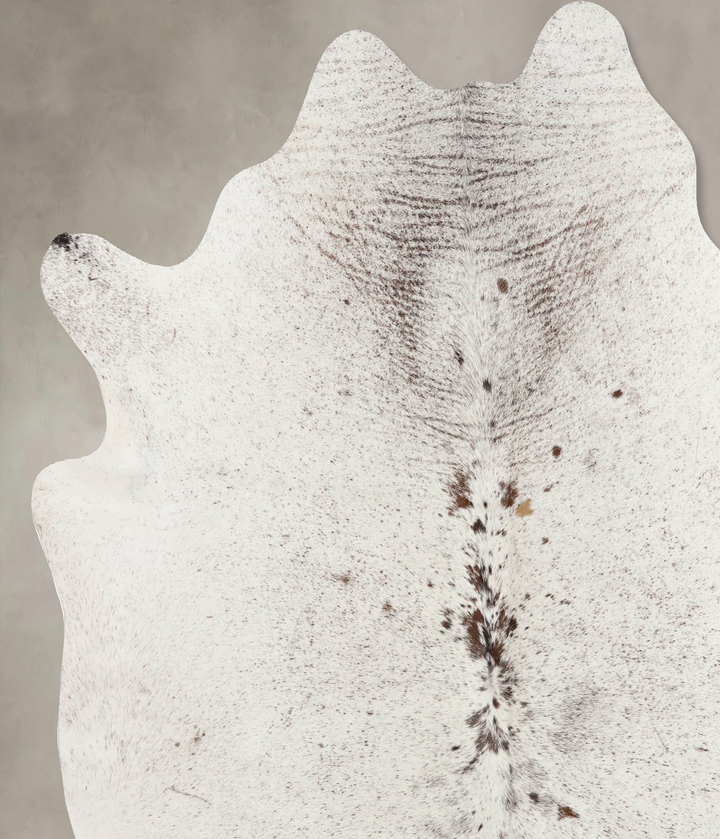 Salt and Pepper Brown X-Large Brazilian Cowhide Rug 7'1"H x 6'10"W #B10814 by Hudson Hides