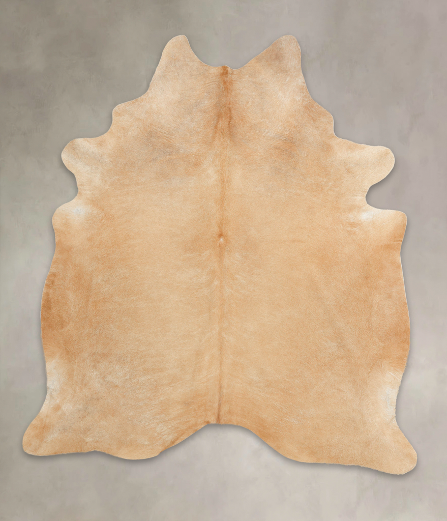 Beige XX-Large Brazilian Cowhide Rug 7'9"H x 6'10"W #B1089 by Hudson Hides