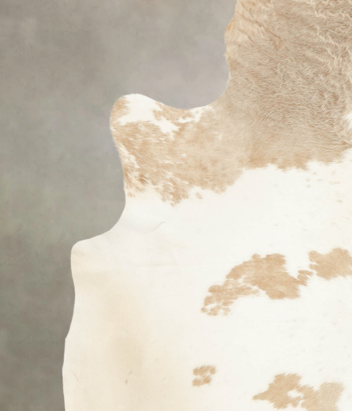 Beige and White XX-Large Brazilian Cowhide Rug 8'0"H x 6'9"W #B1091 by Hudson Hides