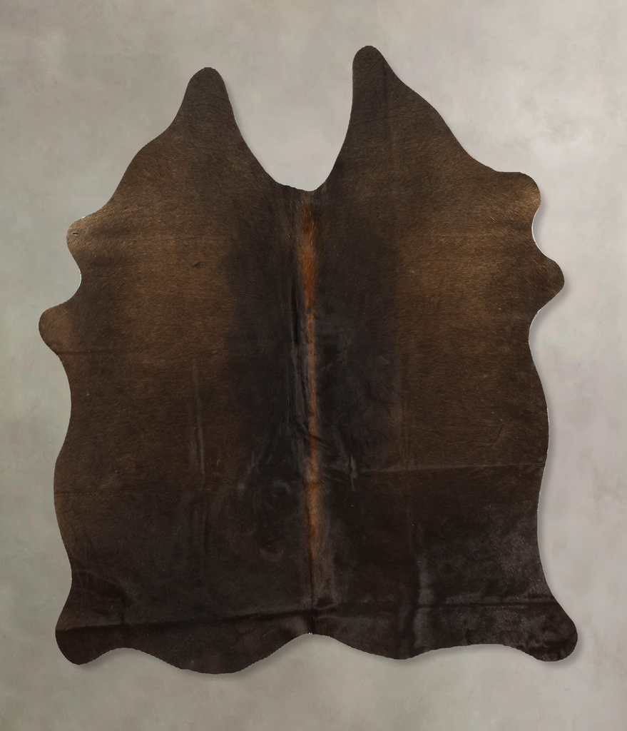 Chocolate Medium Brazilian Cowhide Rug 5'0"H x 4'10"W #B11003 by Hudson Hides