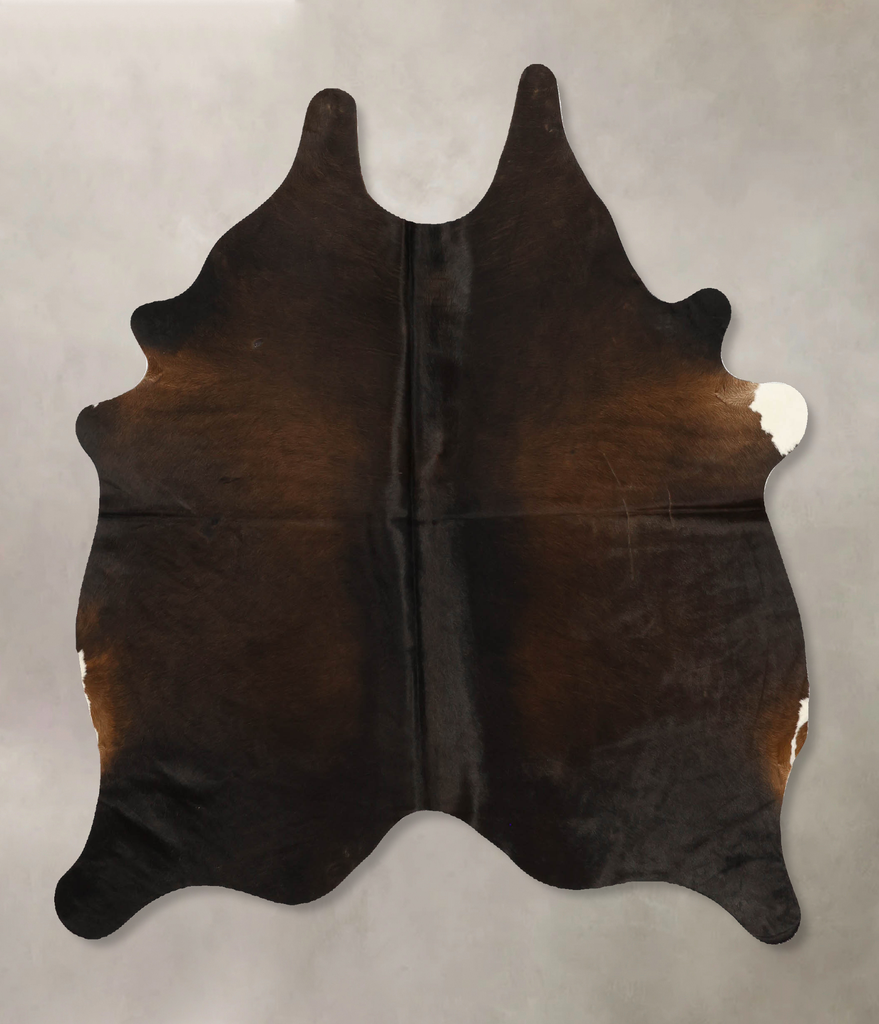 Chocolate Medium Brazilian Cowhide Rug 5'8"H x 4'9"W #B11018 by Hudson Hides