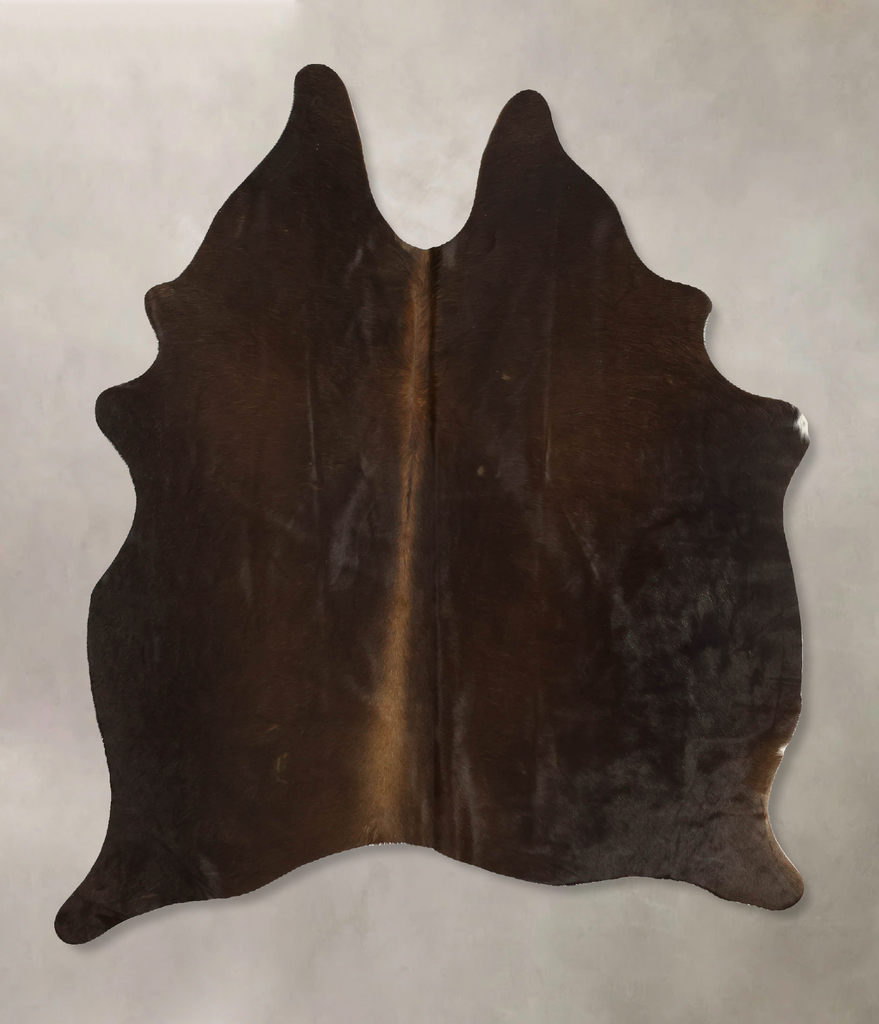 Chocolate Medium Brazilian Cowhide Rug 5'8"H x 4'3"W #B11032 by Hudson Hides