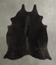 Solid Black X-Large Brazilian Cowhide Rug 6'9"H x 6'0"W #B11275 by Hudson Hides