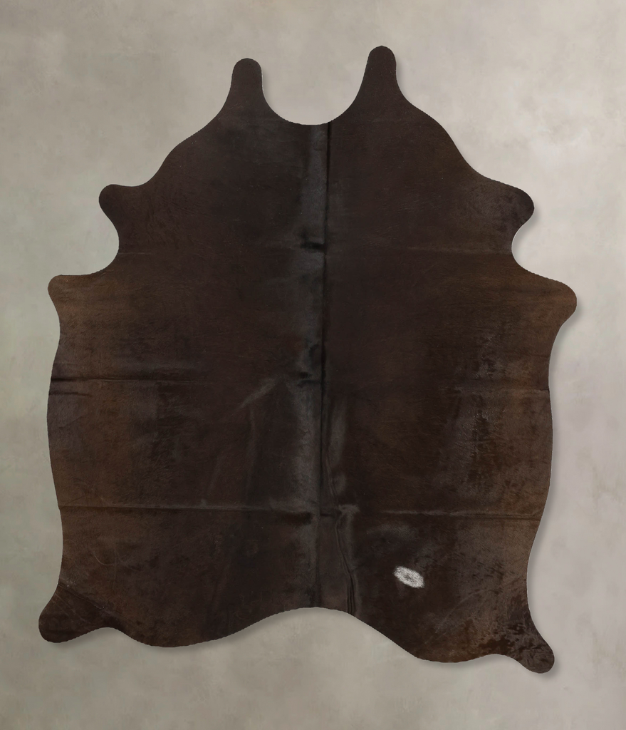 Chocolate Large Brazilian Cowhide Rug 6'4"H x 5'4"W #B11282 by Hudson Hides