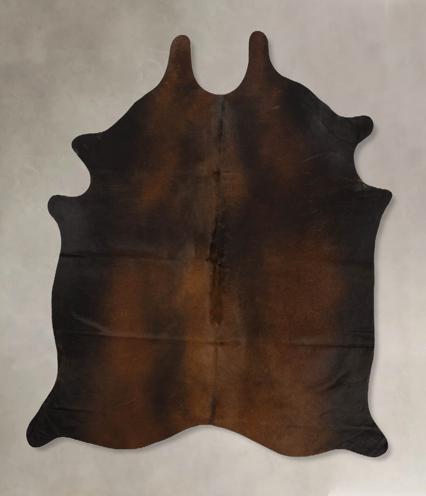 Chocolate Large Brazilian Cowhide Rug 6'3"H x 5'5"W #B11284 by Hudson Hides