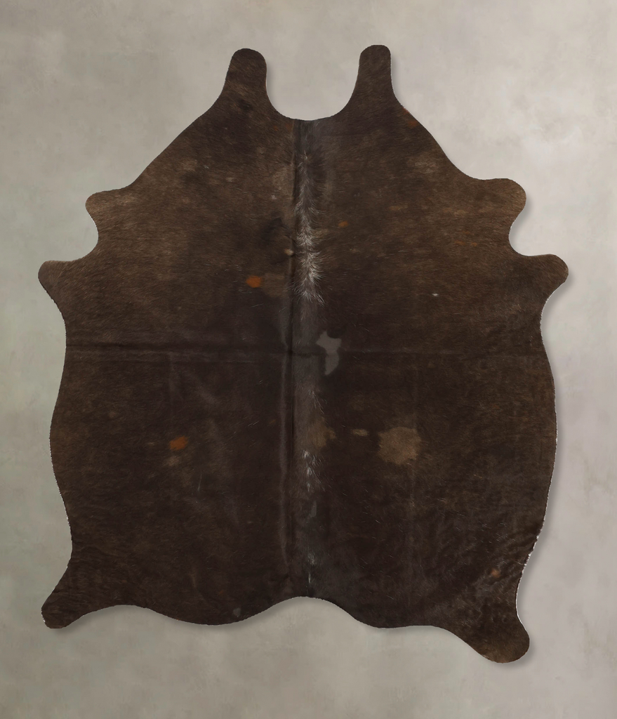 Chocolate Medium Brazilian Cowhide Rug 6'1"H x 4'9"W #B11288 by Hudson Hides